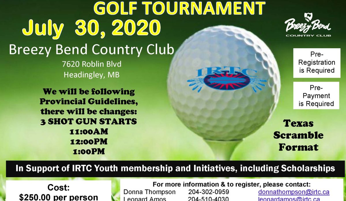 2020 - IRTC 4th Annual Golf Tournament Poster